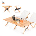 NPOT Outdoor Wood  camping furniture Glamping  Picnic Roll Up fold up picnic tables